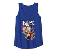 Imagen de ángel con Logo Degradado en Forma de corazón y Fuego de Bratz Group Camiseta sin Mangas, Mujer, Azul Real, L
