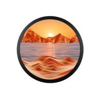 Imagen de Arte de Arena en Movimiento con Movimiento líquido, Vidrio Redondo 3D, Paisaje Marino Profundo, Arte de Arena dinámico, Arte de Pared, decoración de habitación con Paisaje de Arena Marino p