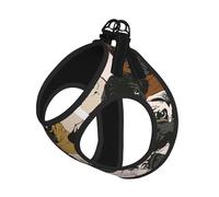 Imagen de Chaleco con Correa para Mascotas con Estampado de Pug, Suave y Ajustable, para Caminar al Aire Libre con Correa