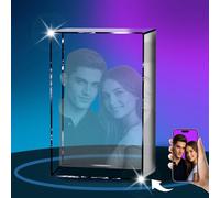 Imagen de cristal personalizada, regalo personalizado con tu propia foto, marco de fotos 3D personalizado, marco de fotos de cristal personalizado para decoración de habitación
