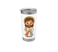 Imagen de la Divina Misericordia Jesús Confío Católica Niños Vaso térmico de acero inoxidable de doble pared