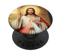 Imagen de la Divina Misericordia Jesús Confío en Ti Oración Católica PopSockets PopGrip Adhesivo