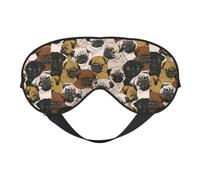 Imagen De Pug - Antifaz reversible de doble cara, opaca, ajustable, suave, para dormir o dormir