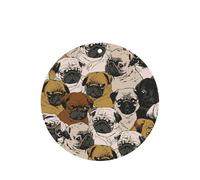 Imagen De Pug Printing - Ambientador de coche de moda, 10 hojas perfumadas para colgar