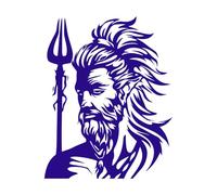 Imagen del dios griego Ares. Imagen del dios griego Ares. Calcomanías de letras 64x81.3cm Cultura del tatuaje Azul oscuro