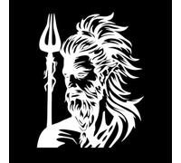 Imagen del dios griego Ares. Imagen del dios griego Ares. Calcomanías de letras 64x81.3cm Personalización personalizada Blanco