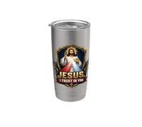 Imagen del Domingo de la Divina Misericordia Jesús Confío en Ti Católica Vaso térmico de acero inoxidable de doble pared