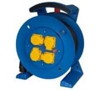 Imagen del producto JUMBO Carrete de cable 2.0 en azul, 4 enchufes con protección de contacto, H07RN-F 3G2,5 mm², 25 m