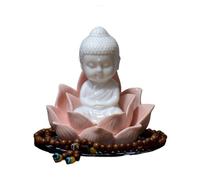Imagen/estatua de BudaEstatua de Buda o Bodhisattva Estatua de Buda - Estatua de Buda Pequeña - Estatua de Buda de Cerámica - Decoración del Hogar Artículo de Decoración de Auto Base de Loto Estatua d
