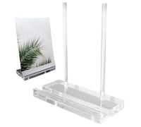 Imagen significa visualización, despejar el soporte de caballete acrílico,Clear Tabletop Records Stand Display Easel | Control de interiores Decoración Versátiles de libros de cocina versátil moderna