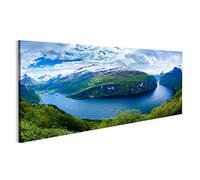 Imagen sobre lienzo fiordo de Geiranger Hermosa Naturaleza Noruega Mural Póster Impresión artística Imágenes