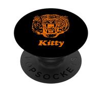 Imagen y Texto de Gatito Tigre Naranja PopSockets PopGrip Adhesivo