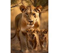 Imágenes Artísticas De Pared De Estética Animal Clásica, Carteles De Tigre Y Cachorro De León Salvaje E Impresiones En Lienzo, Pintura Para Decoración Del Hogar Y Dormitorio A10 40Cmx50Cm Sin Marco