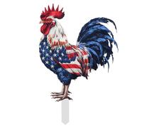 Imágenes de jardín para exteriores, la tarjeta de gallo del Día de la Independencia transmite la libertad y la valentía. Es perfecto para tu día de la independencia y se convertirá en el centro de