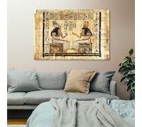 Imágenes de pared con temática egipcia, decoración de salón, papiro egipcio antiguo, sobre lienzo, 50 x 100 cm, lienzo para dormitorio, cocina, decoración, impresión artística, arte grande, XXL
