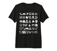 Imágenes de Viajes para Iconos de traducción de Idiomas para apuntar Camiseta Premium