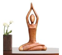 Imágenes de Yoga para decoración del hogar, Figuras de Yoga - Escultura de Postura de Yoga de Madera,Hecho a Mano Meditar Jardín Estatua Decoración, Mujeres Yoga Sala Mesa para Sala Galería de