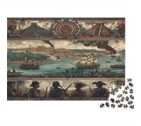 Images of The Spanish-Maya Colonial War in The Americas 1000pcs (75x50cm) Rompecabezas para Adultos - Juguete De Bricolaje
