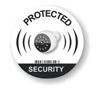 imaggge.com - Juego de 8 Pegatinas Redondas para cámara IP de vigilancia (95 mm, para Uso en Exteriores e Interiores, disuasorio para Ladrones