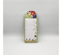 Imagicom 60 páginas Bloc de notas con placa trasera magnética 11 x 26 cm, tema botánico, con lápiz. No te pierdas ningún recordatorio en casa y en la oficina.