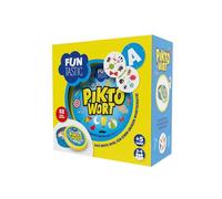 IMAGILAND Pikto Wort - Juego de vocabulario y asociación a partir de 5 años | Juego educativo para 2 - 4 jugadores | 52 cartas redondas | Perfecto para noches familiares y viajes