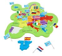 Imagimake Mapología Europa con Capitales - Rompecabezas Educativo para Niños y Niñas de 5 a 12 Años - 31 Piezas - 1 Unidad - Puzzle de Jigsaw de Plástico - Regalo para Niños