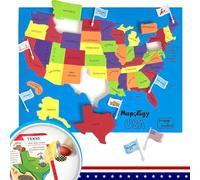 Imagimake Mapology - Tarjetas flash de Estados Unidos con rompecabezas de mapa de Estados Unidos