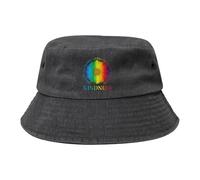 Imagina A Todas Las Personas Viviendo La Vida con Bondad. Sombrero De Cubo Plegable Gorra De Pescador para Hombres Mujeres, Festivales Jungla Fiestas Unisex Sun Sombrero