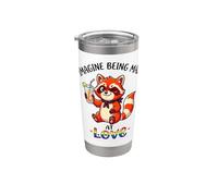 Imagina estar enojado con el amor Divertido mapache rojo Orgullo LGBTQ Vaso térmico de acero inoxidable de doble pared
