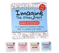 Imagina la otra mitad: Libro interactivo para dibujar y colorear creativo para niños, libro de actividades de dibujo de varios temas, desarrollo de la imaginación, fácil y divertido (#B)