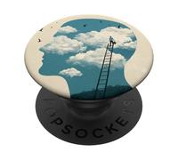 Imagina más Nube Mente Único Cielo Surrealista PopSockets PopGrip Adhesivo