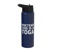 Imagina que este es un disfraz de fiesta griega Toga Stainless Steel Insulated Water Bottle
