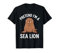 Imagina Que Soy un Disfraz de león Marino para Halloween Leó Camiseta