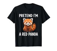 Imagina Que Soy un Disfraz de Panda Rojo para Halloween Red- Camiseta