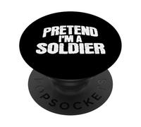 Imagina Que Soy un Disfraz Divertido de Soldado para PopSockets PopGrip Adhesivo