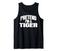 Imagina Que Soy un Disfraz Divertido de Tigre para Halloween Camiseta sin Mangas
