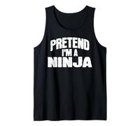 Imagina Que Soy un Divertido Disfraz de Ninja para Halloween Camiseta sin Mangas