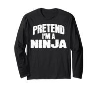 Imagina Que Soy un Divertido Disfraz de Ninja para Halloween Manga Larga