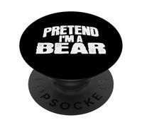 Imagina Que Soy un Oso Divertido Disfraz de Halloween PopSockets PopGrip Adhesivo