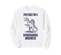 Imagina Que Soy un Spinosaurus Mirabilis Retro Dinosaurio Niños Sudadera