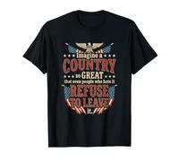 Imagina un país Tan Grande con la Bandera patriótica de los Estados Unidos Camiseta
