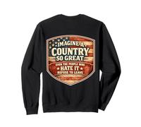 Imagina un país Tan Grande Patriótico Americano Patriota de Estados Unidos Sudadera