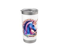 Imaginación Imposante Unicornio Vaso térmico de acero inoxidable de doble pared