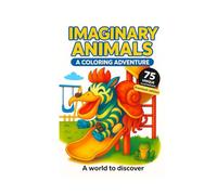 Imaginary animals: Premium edition: 75 illustrations | 8 x 5 | Fun and creative coloring book | Printed on right-hand pages only | PERFECT FOR MARKERS (Premium quality)