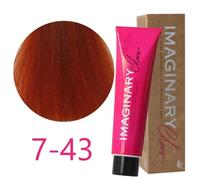 Imaginary Colors - Tinte Permanente Color Cobrizo 7-43 Rubio Dorado 100 ml