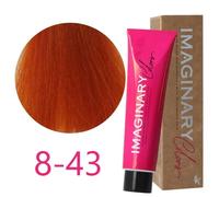 Imaginary Colors - Tinte Permanente Color Cobrizo 8-43 Rubio Claro Dorado 100 ml