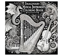 Imaginary Musical Instruments Coloring Book: Coloring book full of imaginary and reimagined musical instruments