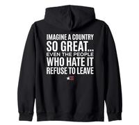 Imagine A Country So Great (Art ON Back) Sudadera con Capucha