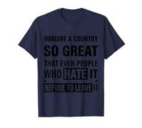 Imagine A Country So Great Patriotic American Flag Hombres Mujeres Camiseta