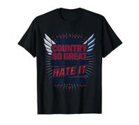 Imagine A Country So Great Patriotic Hombres Mujeres Familia Camiseta gráfica económica